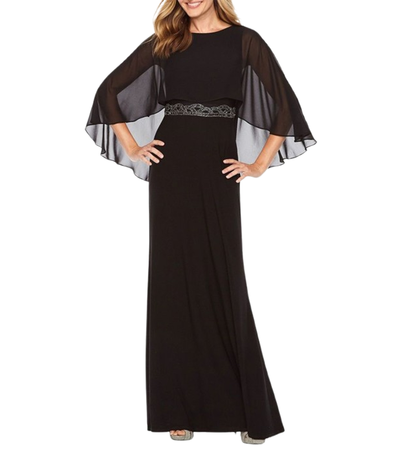 Upcycled Silk-Blend Evening Cape