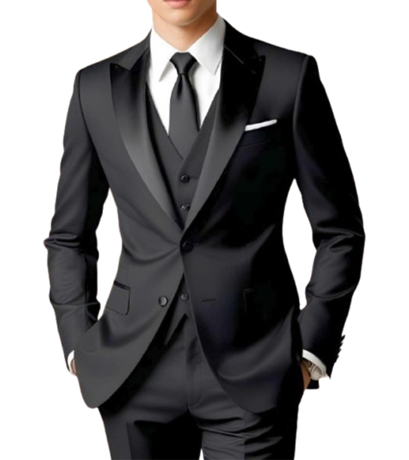 Organic Wool Peak Lapel Tuxedo