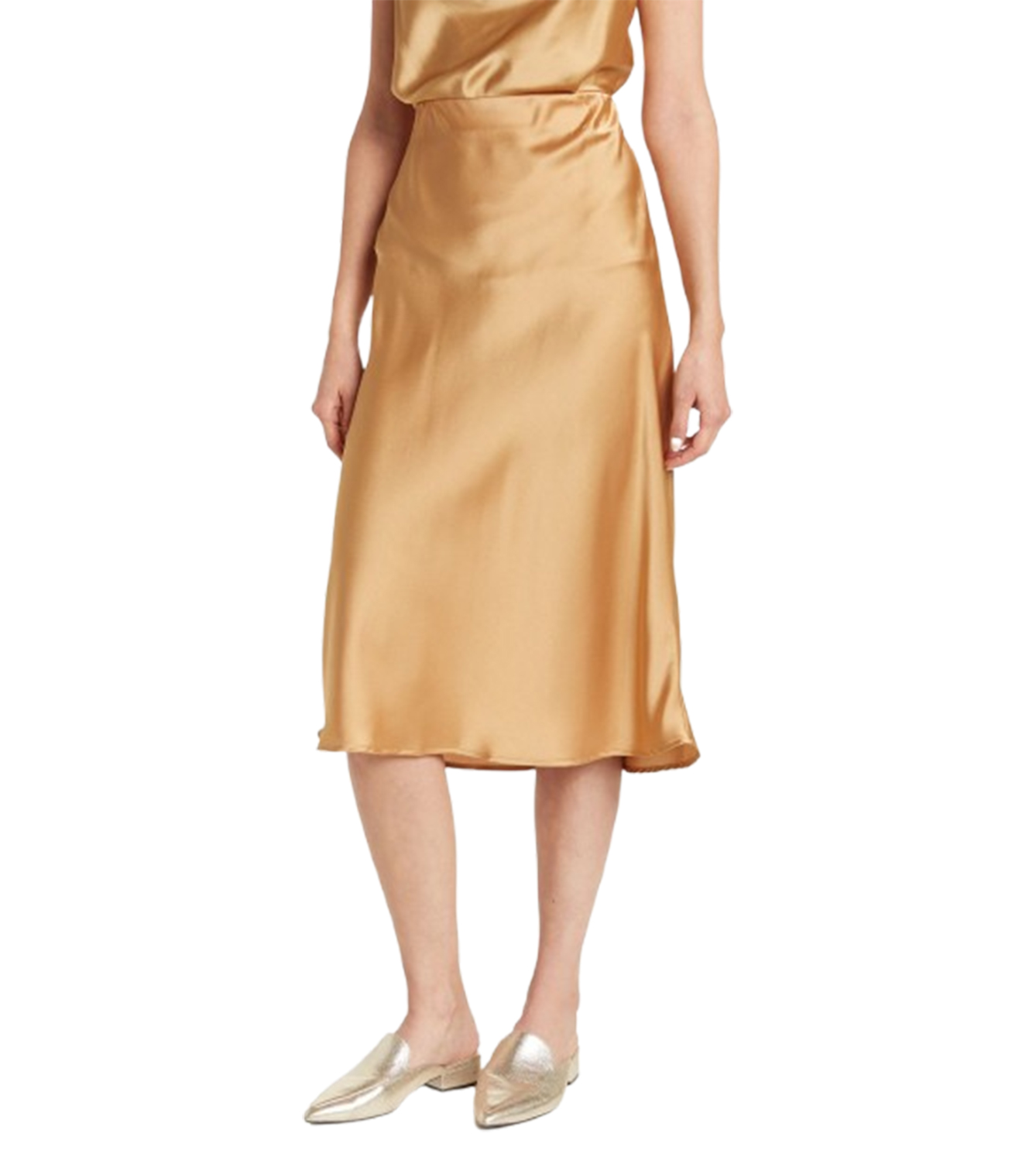 Recycled Satin Midi Skirt